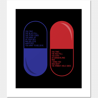 Red pill Blue Pill Posters and Art